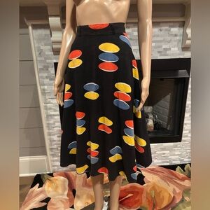 Vtg 50s Rico? Wool Felt Full Circle Swing atomic Skirt